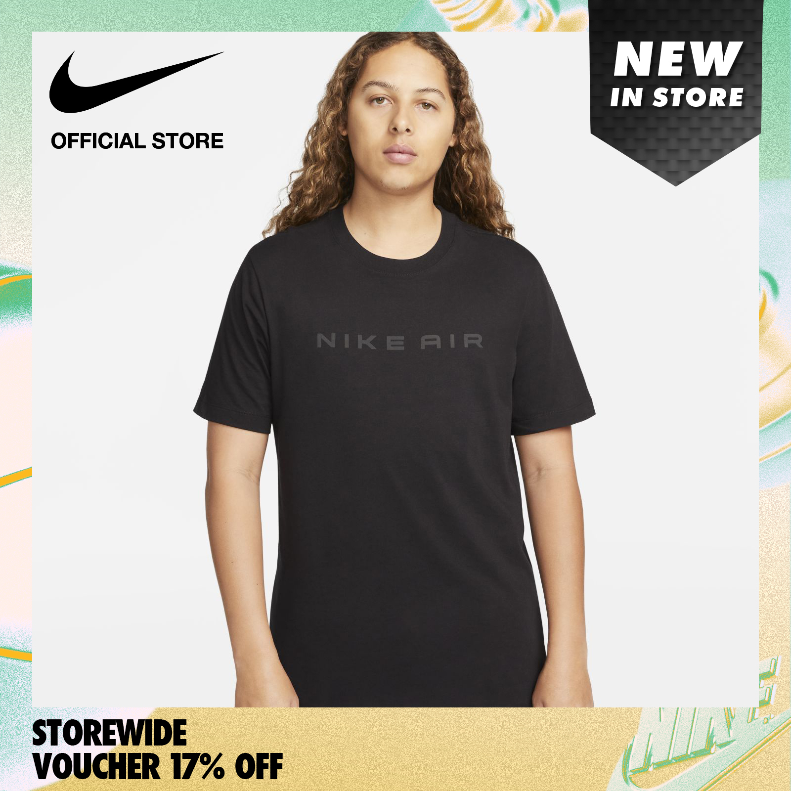 Nike Men's Sportswear Air 2 T-Shirt - Black
